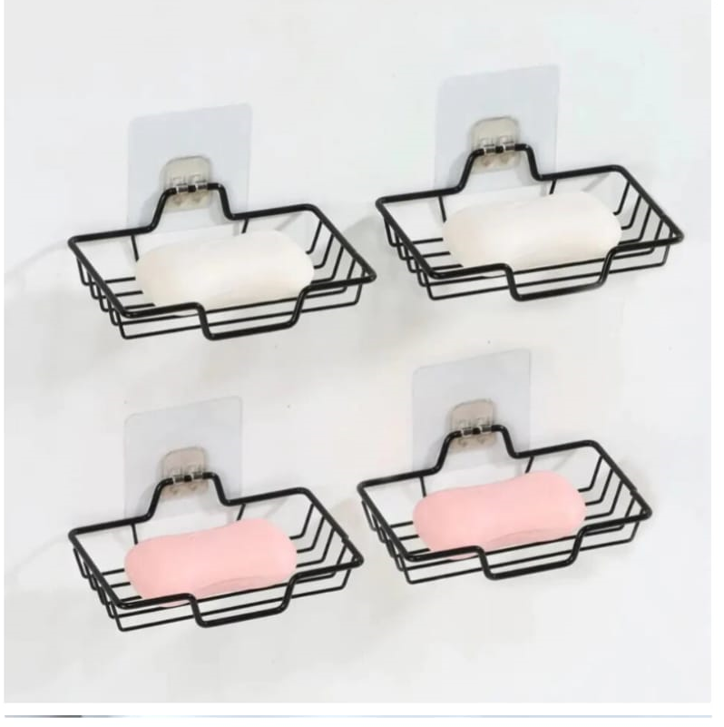 Premium Metal Soap Tray | Rustproof Bathroom Soap Holder | Drain Design Soap Dish for Kitchen & Washroom