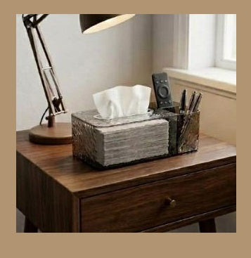 Acrylic Glacier Tissue Box Cover | Premium Transparent Tissue Holder | Modern Luxury Tissue Case for Home, Office & Car
