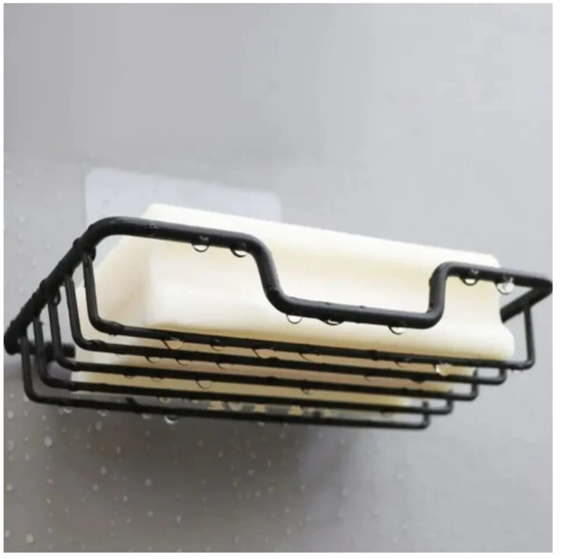 Premium Metal Soap Tray | Rustproof Bathroom Soap Holder | Drain Design Soap Dish for Kitchen & Washroom