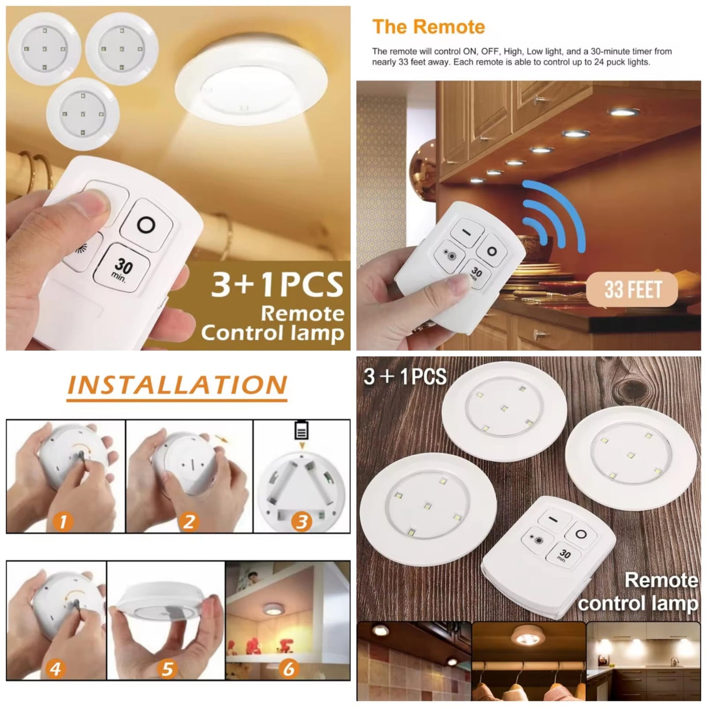 Tap LED Light With Remote Control
