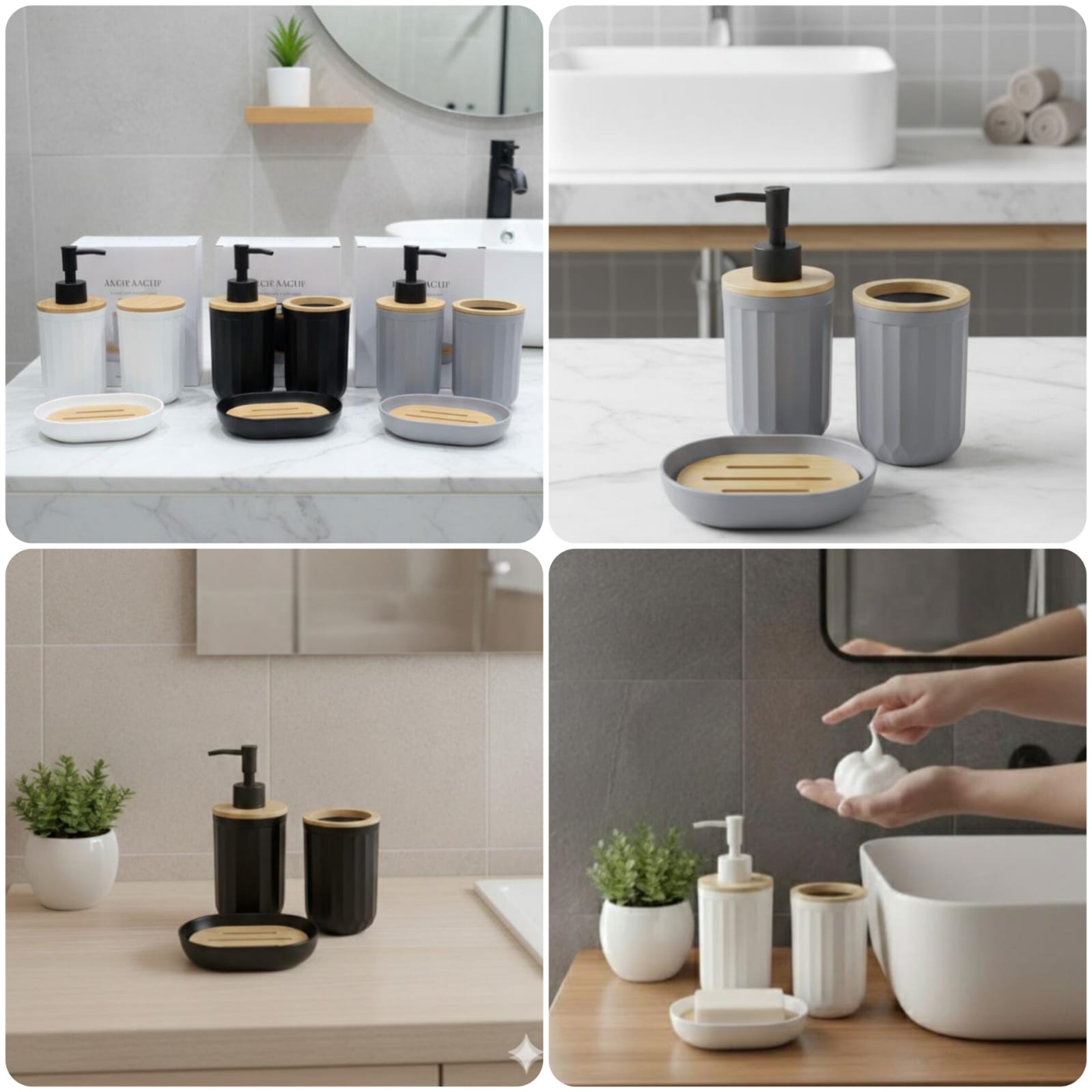 3Pcs Round Bathroom set