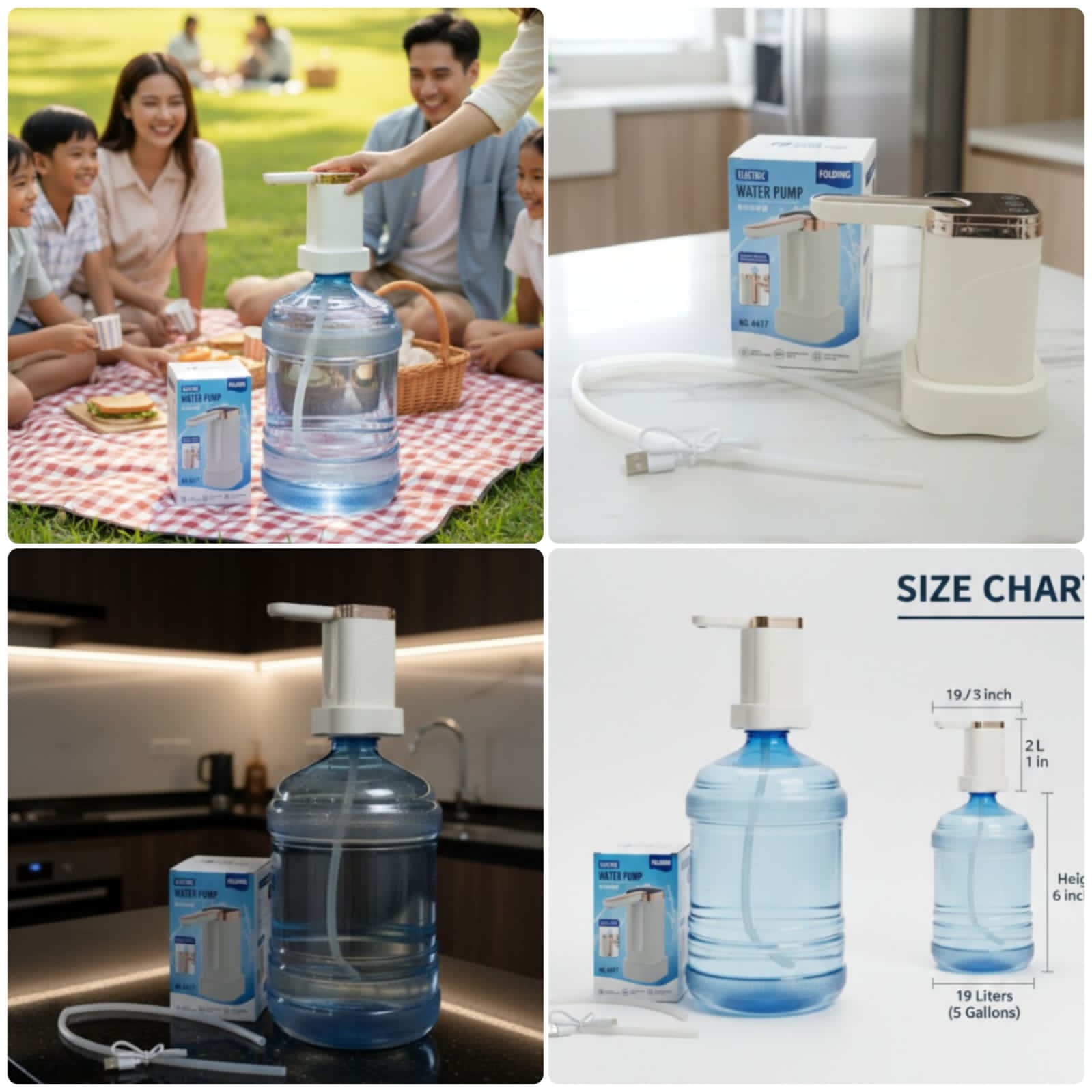 Foldable Rechargeable Water Pump