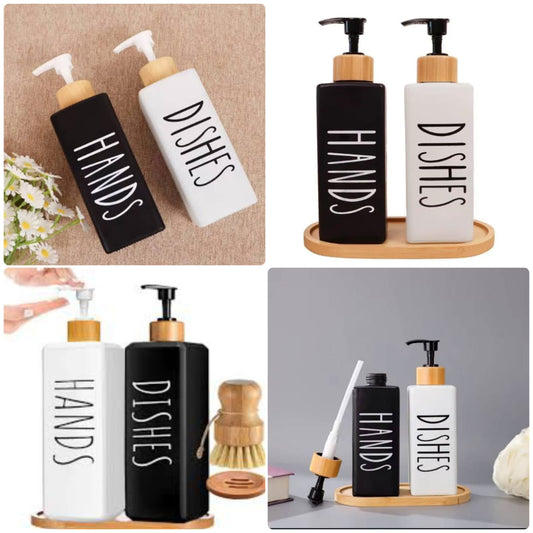 Ceramic Hands And Dishes Soap Dispenser