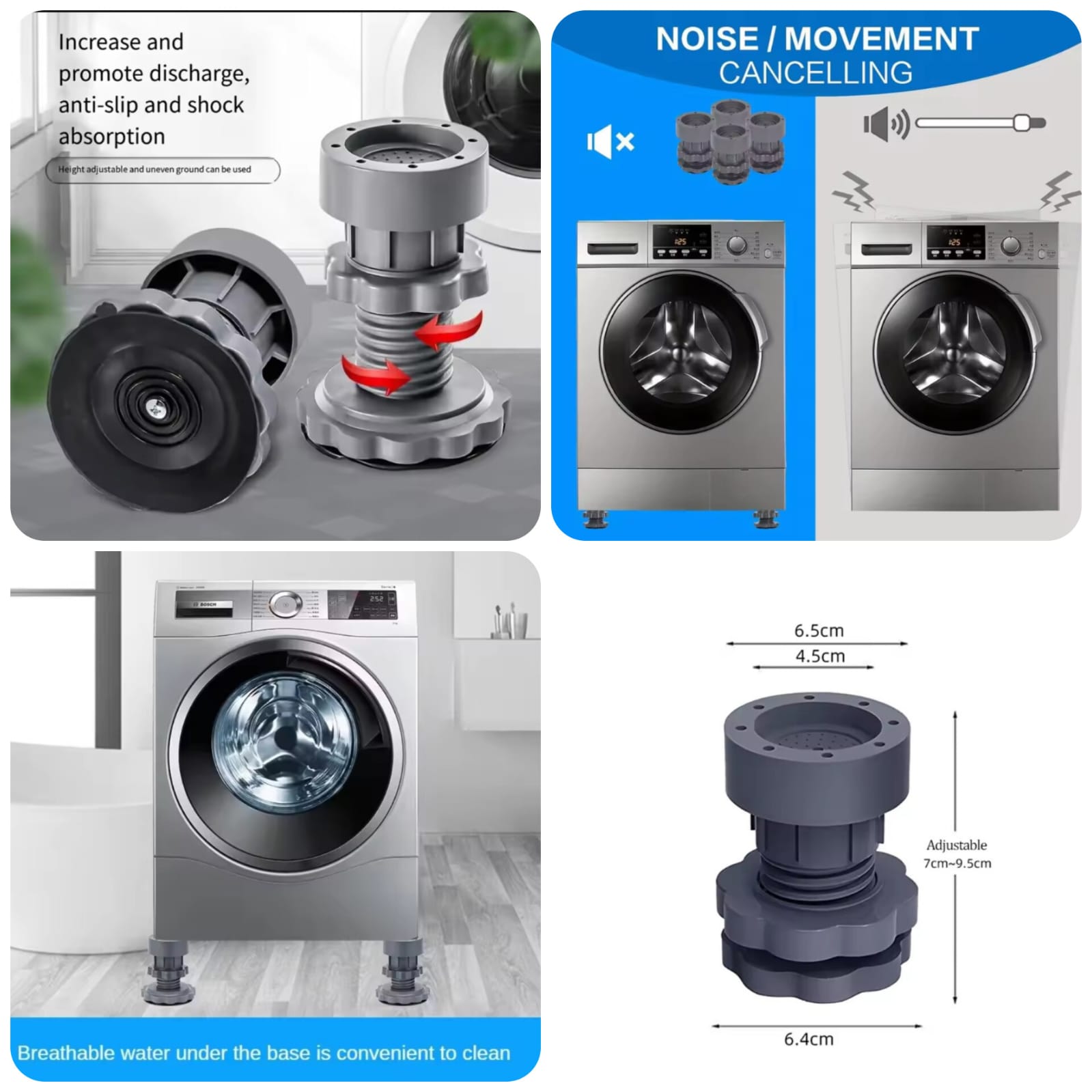 Height Adjustable Washing Machine Pad