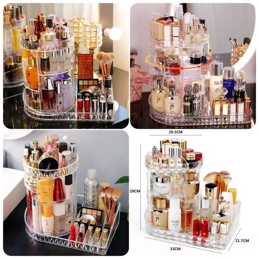 360 2in1 Rotating Cosmetic Organizer