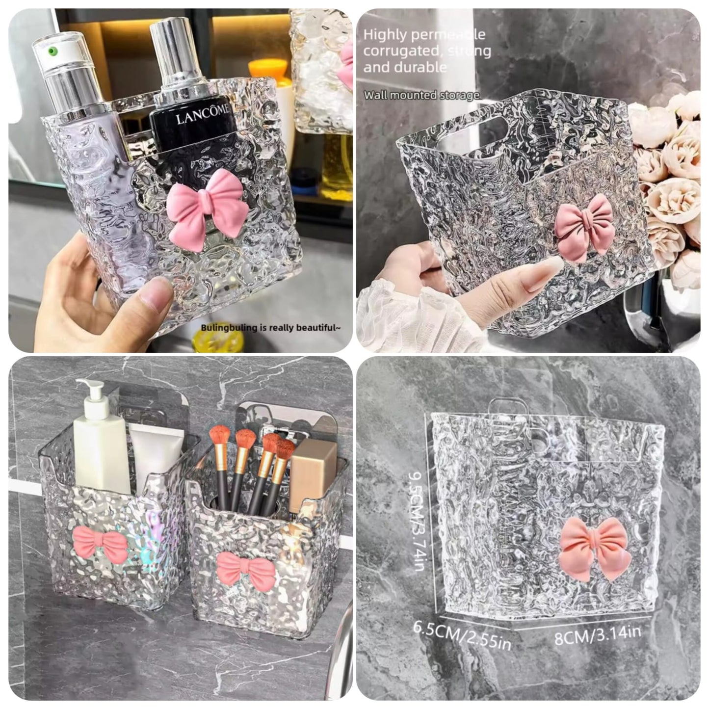 Acrylic Wall Mounted Glam Organizer