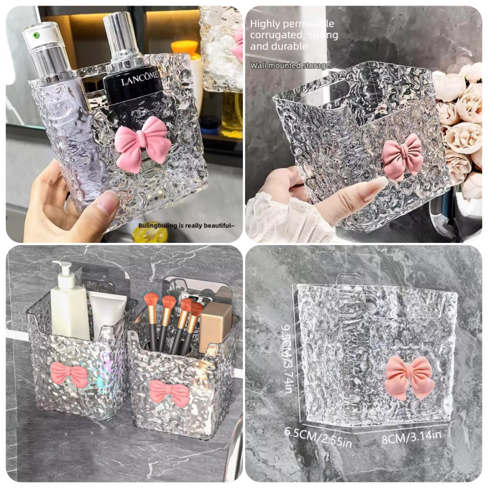Acrylic Wall Mounted Glam Organizer