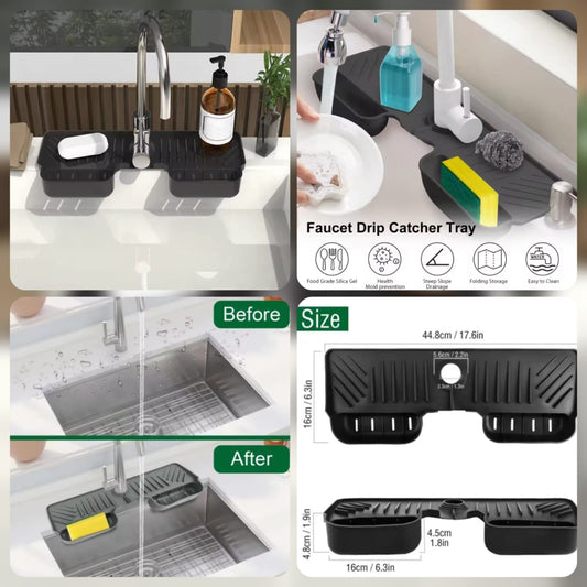 Silicone Sink Matt With Sponge Holder