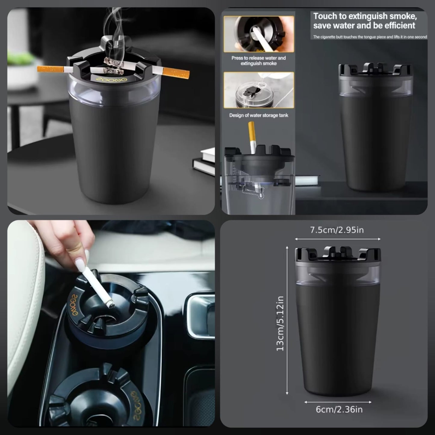 Portable Cup-Shape Car Ashtray