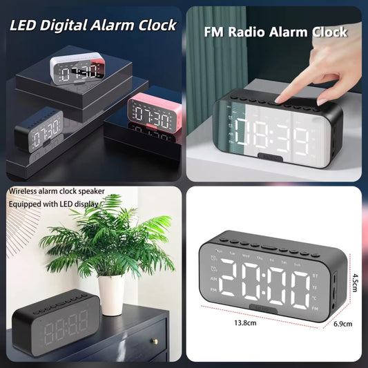 Rechargable Digital Alarm Clock With Speaker