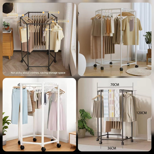 Hexagon Shape Cloth Rack