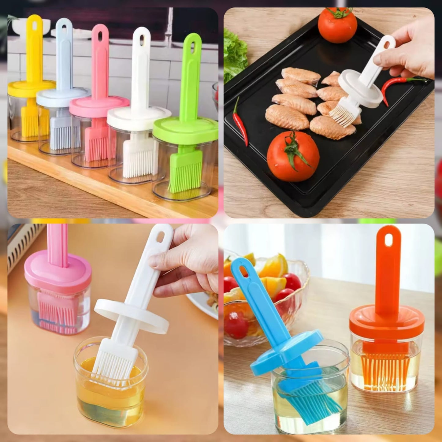Silicone Oil Brush Jar